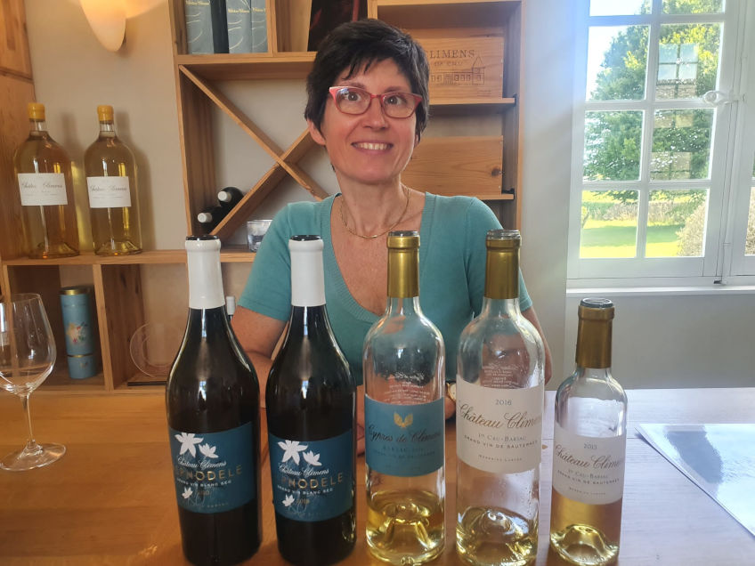 Bernice with her wines