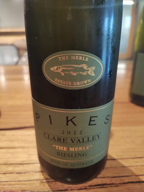 A bottle of Pikes Merle Riesling