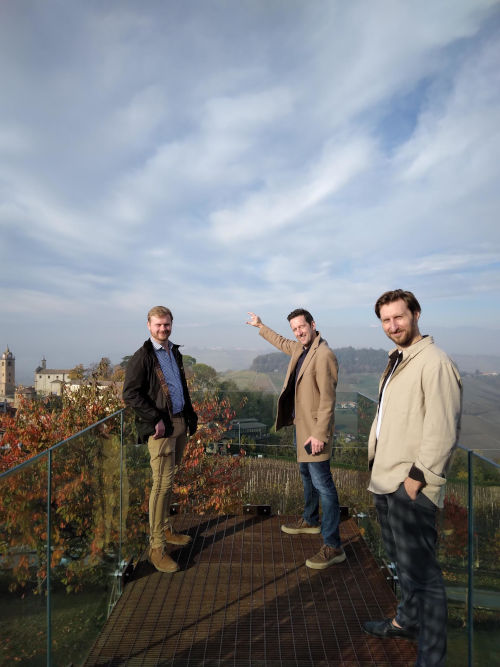 The Guys at the viewpoint overlooking the landscape