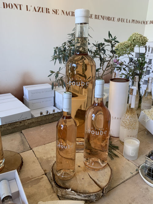 Leoube wine bottles