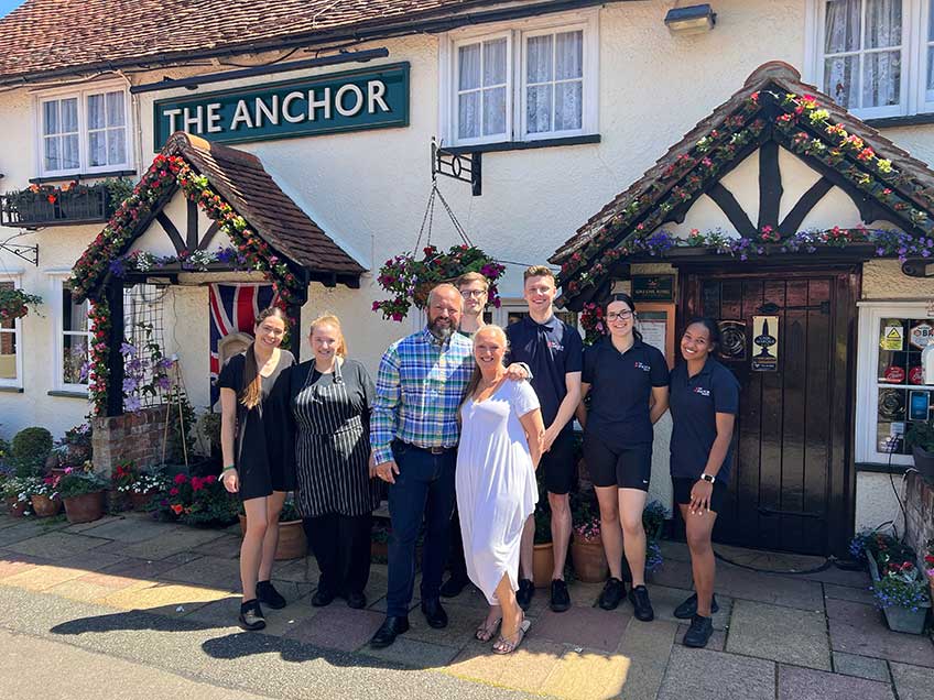 Christine Rethman and the team at The Anchor, Danbury