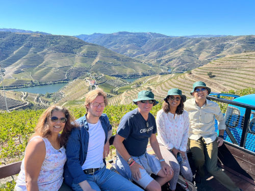 Team on the truck up the mountains