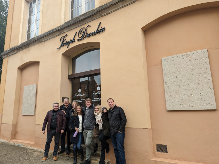 Group at the Joseph Drouhin entrance