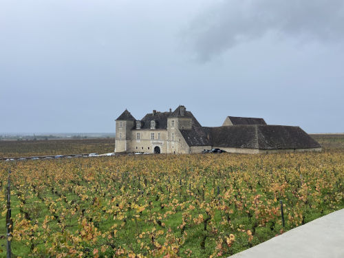 Landscape of Burgundy with castle