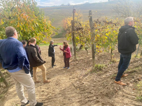 The group on a tour with Chiara