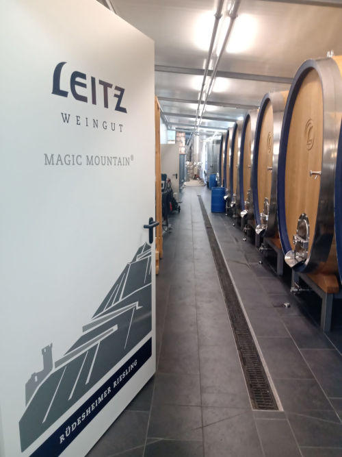 Large Leitz wooden wine barrels