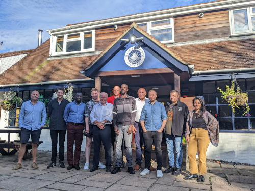 Group stood outside Spyglass Inn