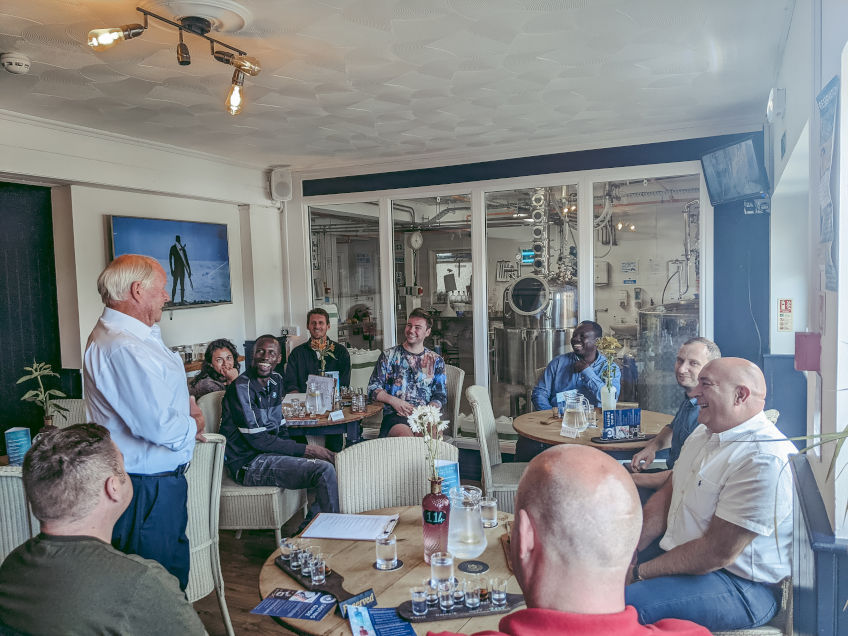 Group in the tasting room