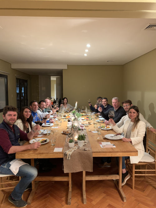 Group dinner and tasting of Mascota range