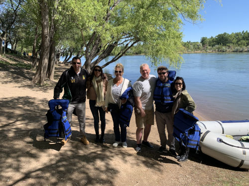 Group canoeing