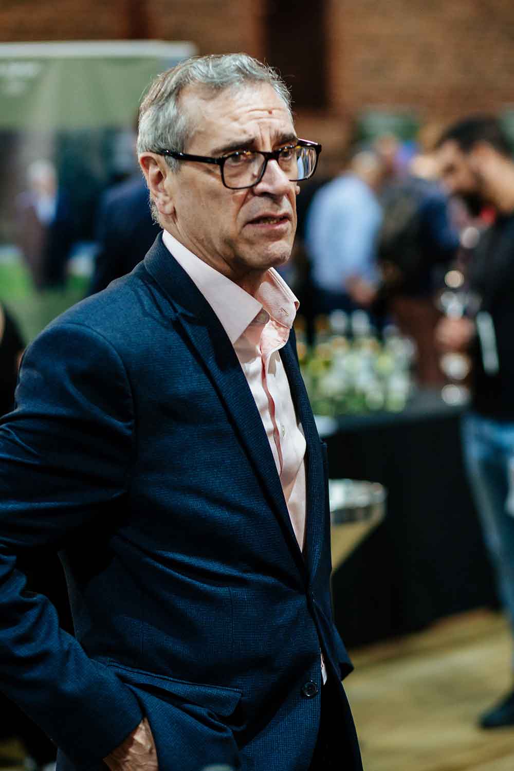 Sergio de Luca at an Enotria&Coe's 2021 tasting