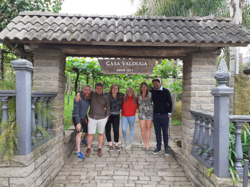 Group in front of Casa Valduga sign